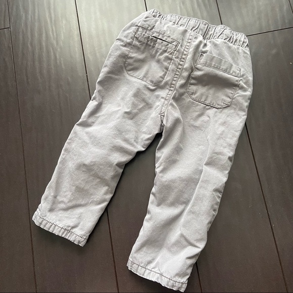 Cat & Jack toddler boy stripe lined gray pants size 18M EUC - Picture 4 of 4